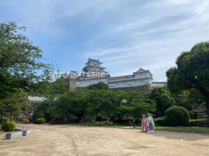 Himeji Castle, located in Himeji City, Hyogo Prefecture, Japan, is the largest castle in Japan and is designated as a National Treasure.