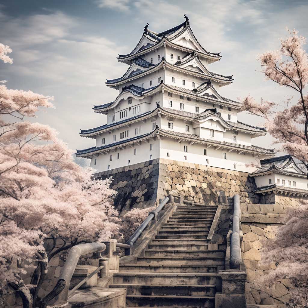 Midjourney_Himeji_Castle_1