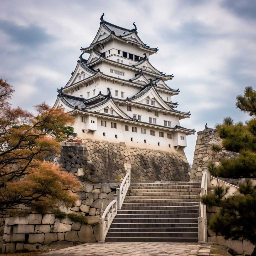 Midjourney_Himeji_Castle_4