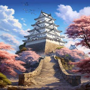 Midjourney_Himeji_Castle_6