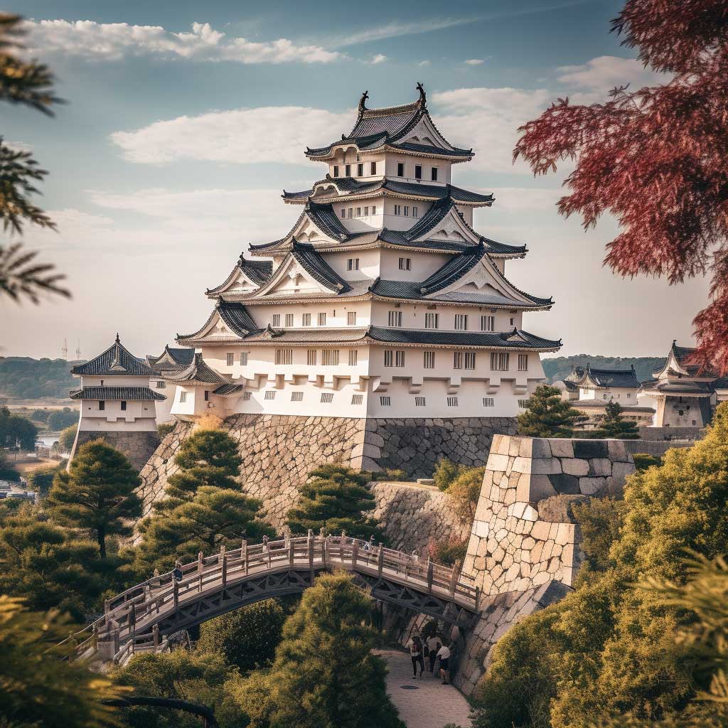 Midjourney_Himeji_Castle_7