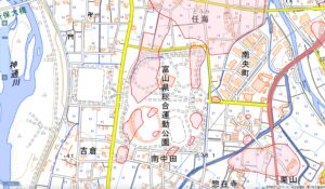 Toyama Sports Park is the location of several buried cultural properties.