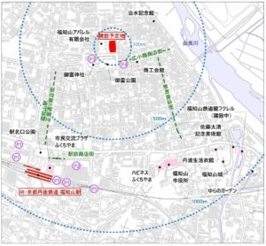 Details of planned construction site Source: Fukuchiyama City New Bunka Hall Basic Plan (Draft)