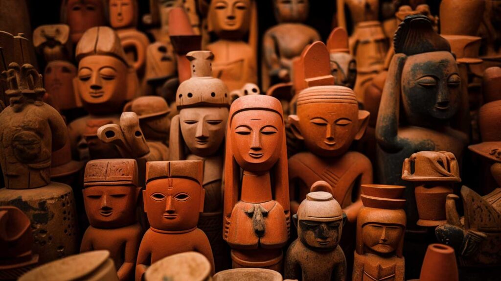 Haniwa terra-cotta tombs are representative artifacts of the Kofun period.