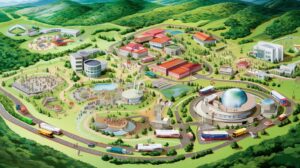 Yamaguchi Prefectural General Medical Center will be relocated to a site adjacent to the wide-area disaster prevention plaza that is being developed as part of the Saba River right bank wide-area disaster prevention plaza development project.