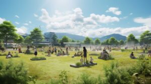 Toyama Sports Park "Nobi Nobi Hiroba" is an archaeological site with many unexplored parts.