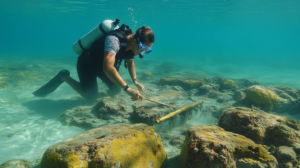 The target is ruins in the special environment of underwater, and they are often in good condition.