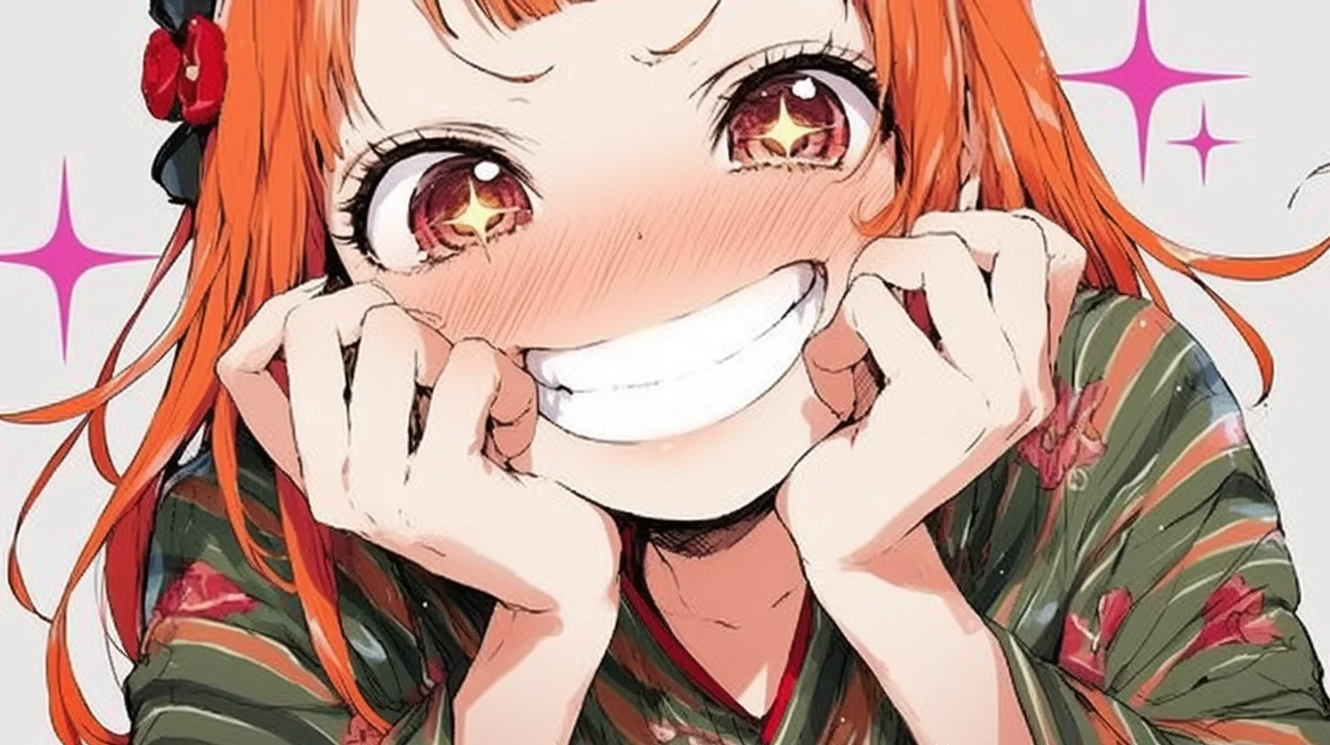 Super kawaii anime idol girl with long hair and frilly pink dress, excitedly posing with peace sign in front of massive lush green keyhole-shaped ancient Japanese kofun tomb, cute smiling haniw